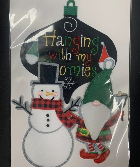 create it iron on appliques Winter Xmas  Gnome Ornament Snowman - Picture 3 of 3